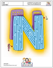 anaokulları için Labirent Bulmaca